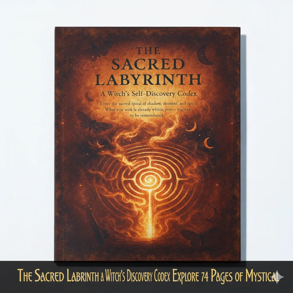 77-Page Witchcraft Grimoire Book of Shadows – Moon Phases, Herbal Lore & Spells Gothic Dark Academia Witch Journal Kit