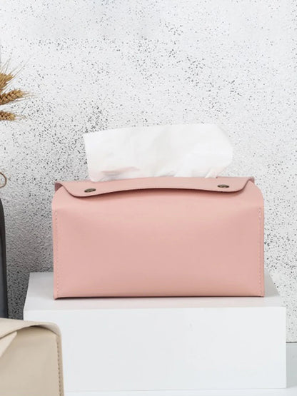 PU Leather Tissue Box – Desktop Storage Organizer for Dining Room, Living Room & Kitchen, 1PC