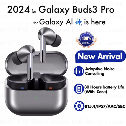 Galaxy Buds3 Pro Wireless Bluetooth Earbuds with Charging Case & Memory Foam Tips – Immersive Sound Headset