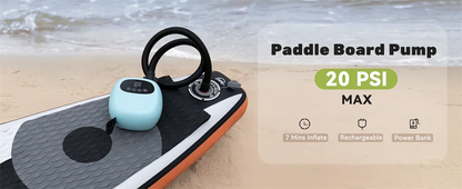 SUP Inflatable Pump — Rechargeable 20PSI Pump for PVC Kayaks, Kite Wings & Stand Up Paddle Boards