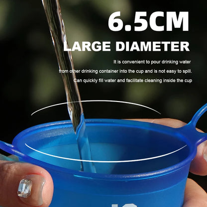 200ml Foldable Sports Water Cup — Lightweight, Portable Soft Cup for Marathon, Running & Cross-Country Activities