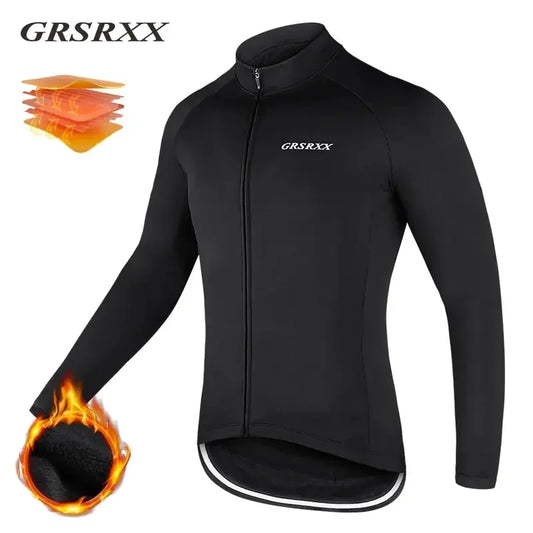 GRSRXX Thermal Winter Cycling Jacket – Unisex MTB Bike Coat & Sleeveless Long Sleeve Cycling Jersey