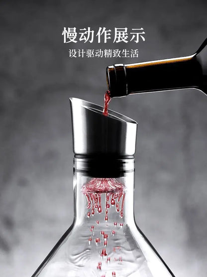 1500ML Iceberg Whisky & Wine Decanter – Handmade Lead-Free Crystal Carafe with Thickened Pourer, Bar Accessories