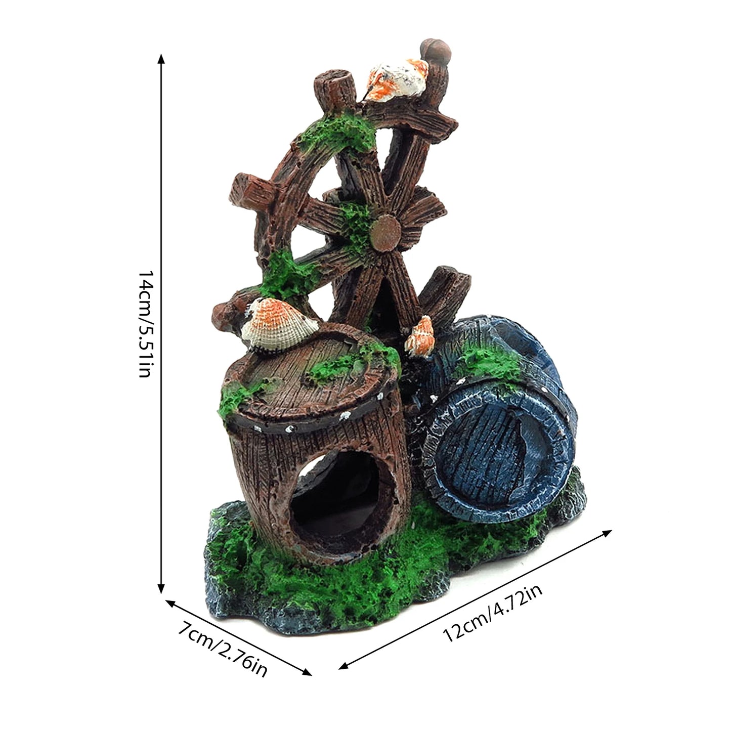 Fish Tank Resin Bridge Decoration — Artificial Aquarium Landscape Ornament & Cave Accessory for Aquatic Pets