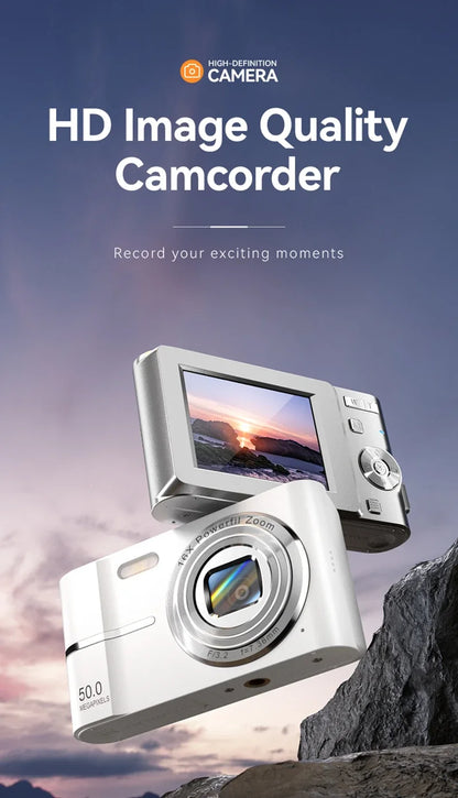 Xiaomi 4K Digital Camera – 50MP, 16X Zoom, Anti-Shake, Flash, Outdoor Student Video Recorder