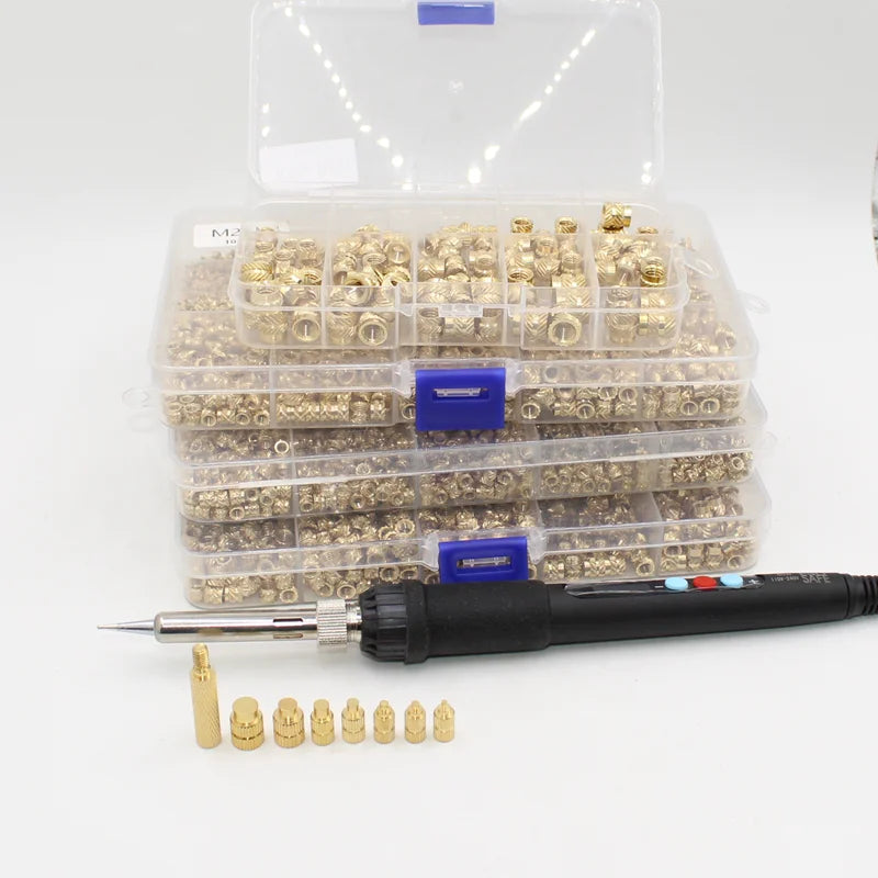 Brass Hot Melt Insert Knurled Nut – Copper Thermal Conduction Nut for 3D Printer Plastic Heat Insertion Tool