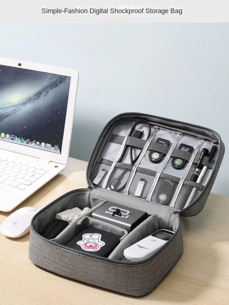 Waterproof Portable Cable Storage Bag – Digital Organizer for USB Cables, Chargers & Travel Accessories