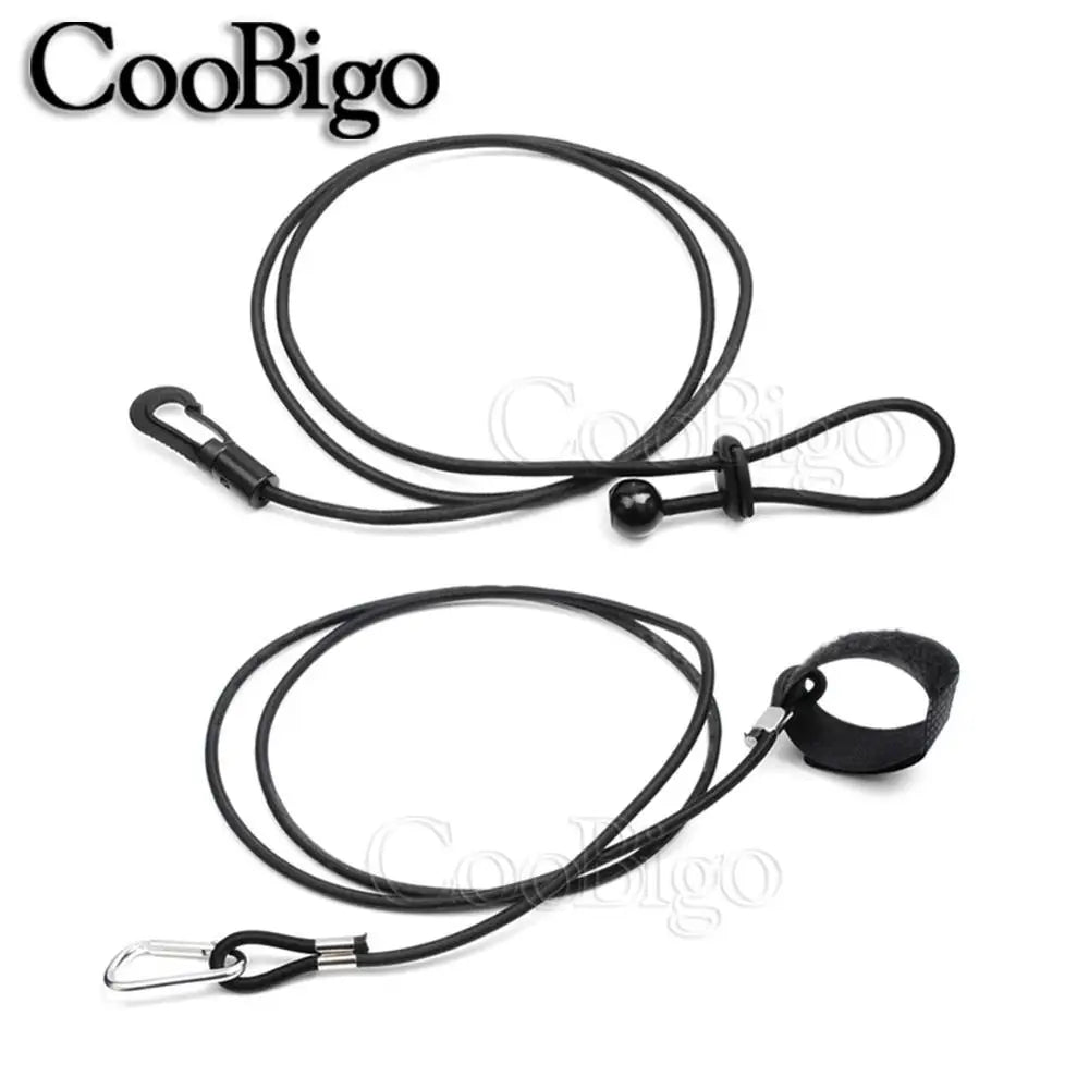 43.3" Canoe & Kayak Paddle Leash — Safety Clip Lanyard for Fishing Rods