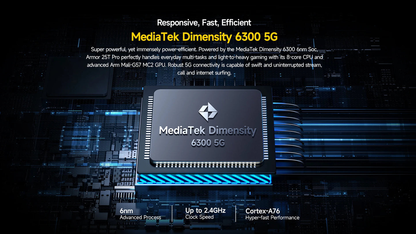 Ulefone Armor 25T Pro 5G Rugged Smartphone – Thermal Imaging, Night Vision, Android 14, 64MP Camera, NFC, Waterproof, 33W Charging