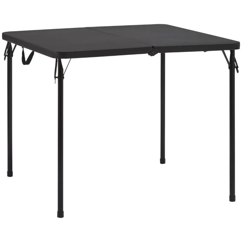 Mainstays 5-Piece Folding Table and Chair Set – Black Resin Card Table with 4 Foldable Chairs