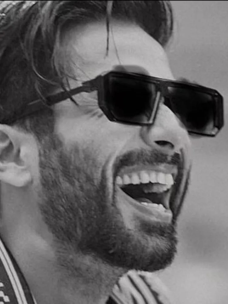 New Men’s Fashion Square Sunglasses – Vintage UV Protection Sun Glasses – Classic Geometry Rectangle Eyewear – Retro Big Frame Eyeglasses for Women and Men