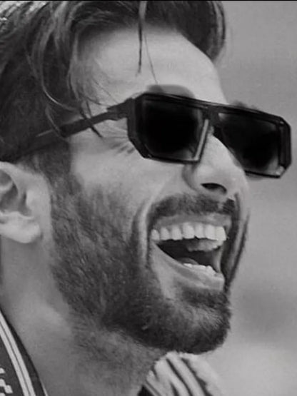 New Men’s Fashion Square Sunglasses – Vintage UV Protection Sun Glasses – Classic Geometry Rectangle Eyewear – Retro Big Frame Eyeglasses for Women and Men