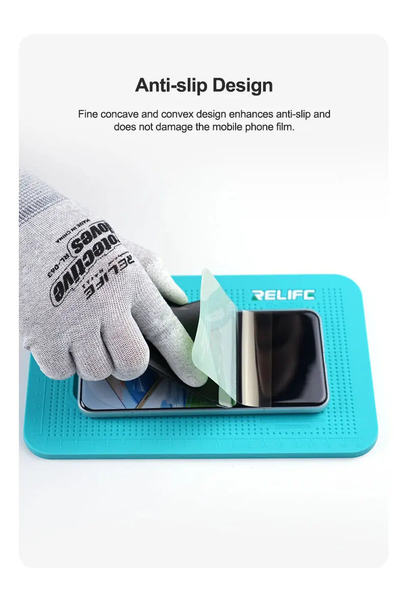 Relife RL-004DM Professional Anti-Slip Silicone Pad – Multi-Device Compatible Camera Protection and Repair Mat