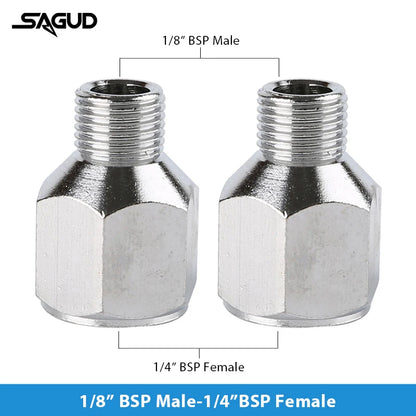 SAUGD 9PCS Airbrush Adapter Fitting Replacement Kit – Coupling Connectors for Compressor & Airbrush Hose