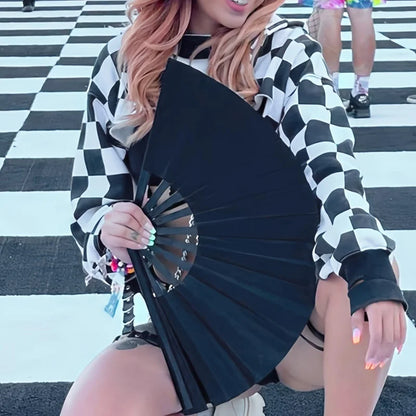 1 Kung Fu Fan – Square Chinese Symphony Fan for Fitness, Dance, Tai Chi & Martial Arts Practice