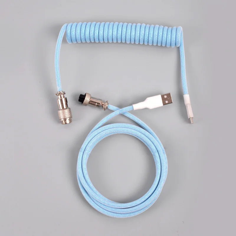 Mechanical Keyboard Coiled Cable - Type C USB Port, Aviator Coiling Ca ...