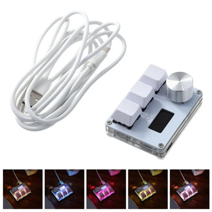 SayoDevice OSU Keyboard O3C | Rapid Trigger Hall Magnetic Red Switches with Knob & Screen, Copy-Paste Shortcut