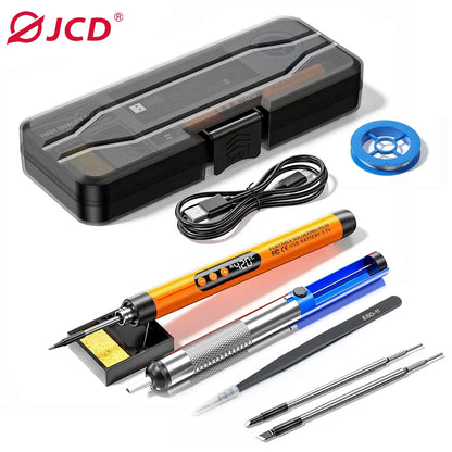 Multifunctional USB Electric Soldering Iron Kit – Adjustable 300–450℃ Digital Welding Tool Set
