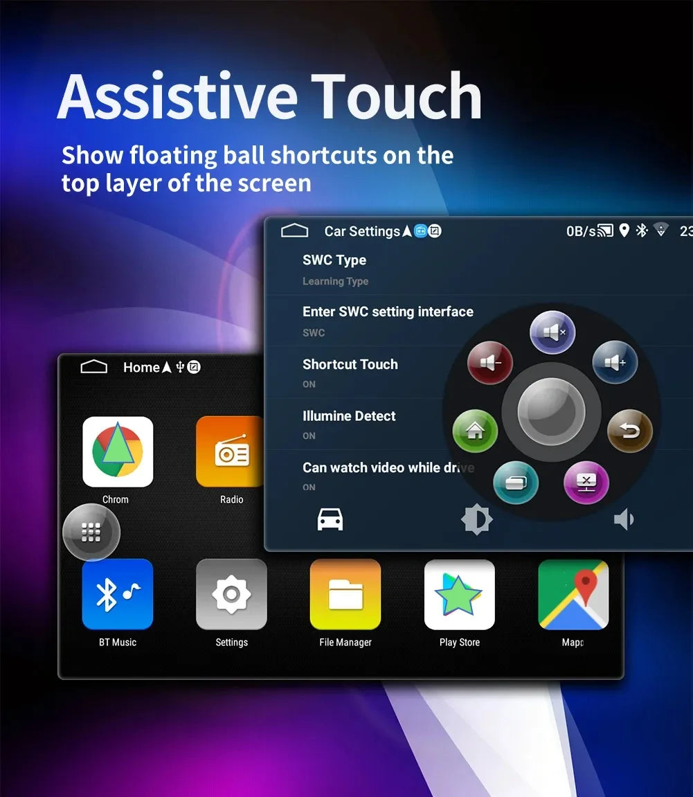 2DIN Android Car Radio for Volkswagen Golf 5/6, Polo, Passat B6/B7, CC, Skoda, Jetta - Multimedia, CarPlay, Wifi & GPS Navigation