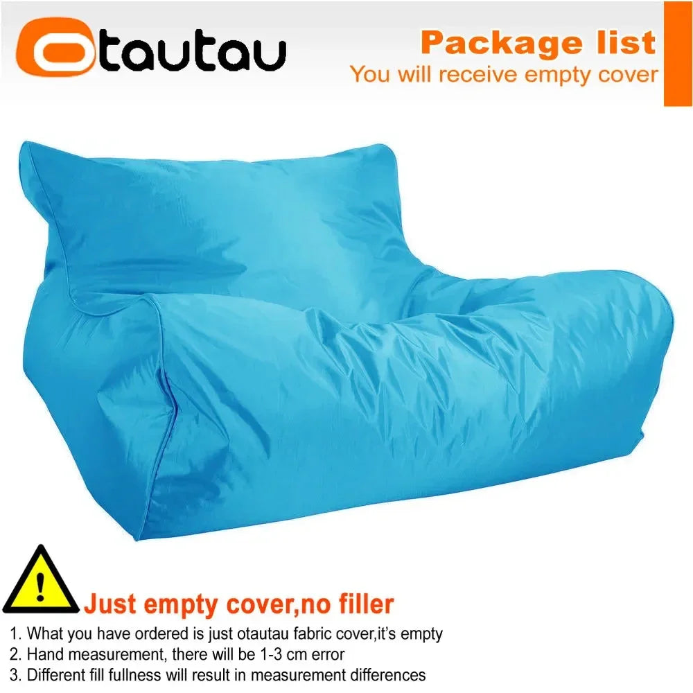 OTAUTAU Waterproof Floating Bean Bag Lounger Cover – Swimming Pool Sofa Bed Pouf, No Filler Chaise Lounge Recliner Puff SF019