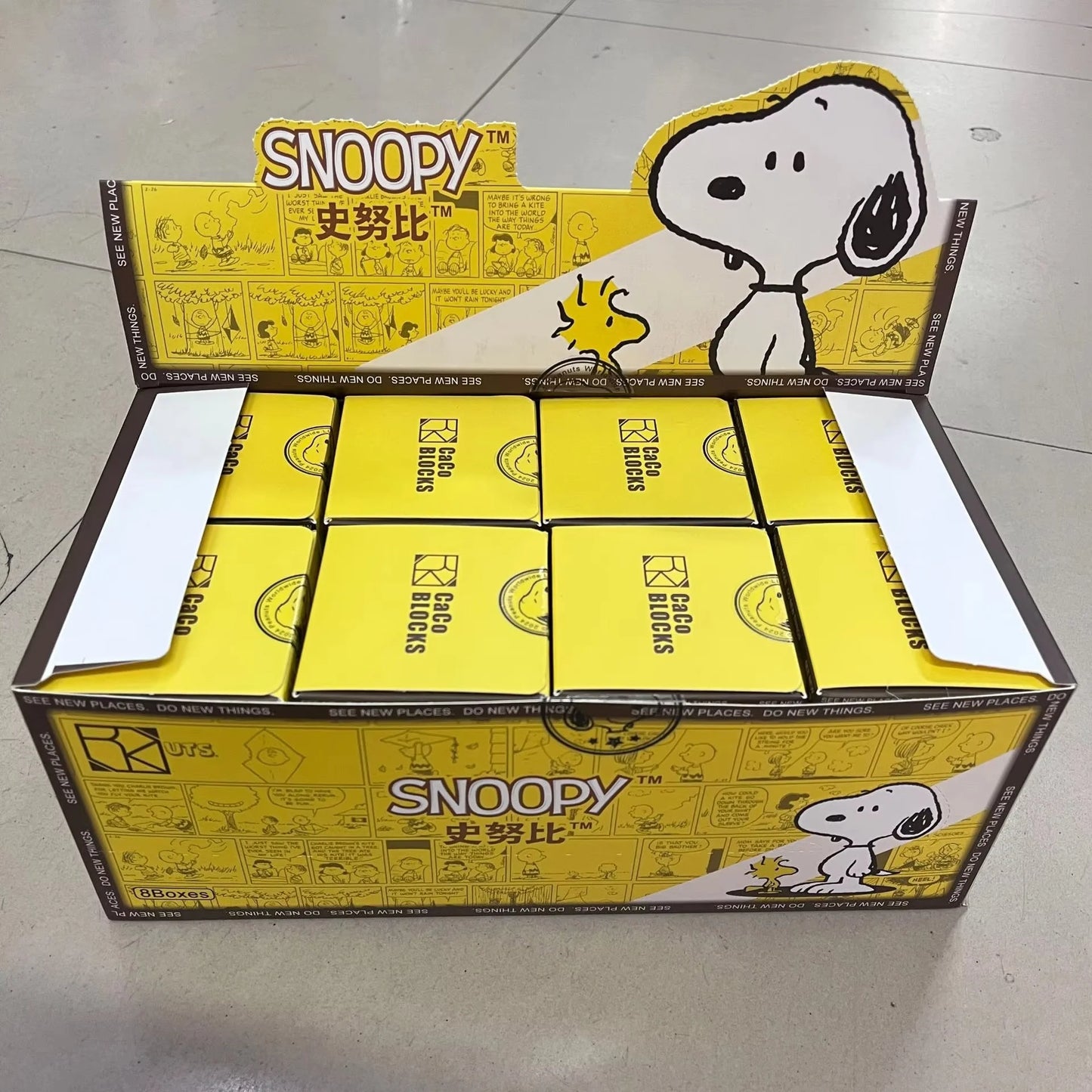 Genuine Snoopy Blind Box Puzzle — Cartoon Scene Building Block Ornaments for Children, Assembled Gift Toy