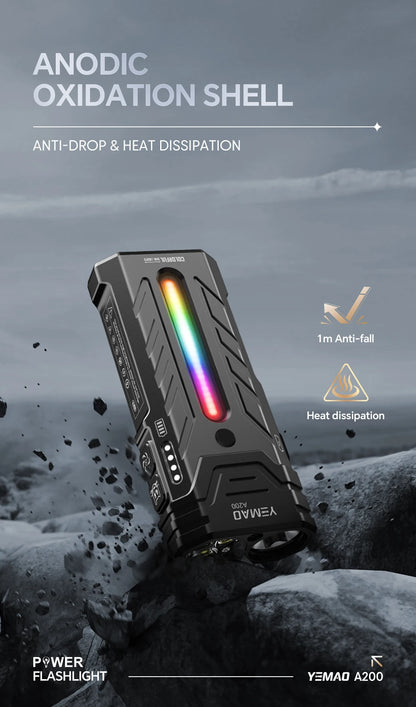 5200LMS Multi-Functional Portable LED Flashlight – Magnetic Torch for Hiking, Camping & Outdoor Adventures