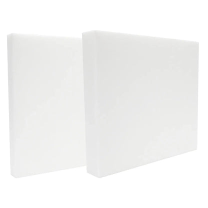 High-Density Chair Foam Cushion – White Square Upholstery Replacement Seat Pad, Premium Quality