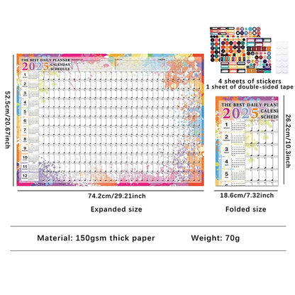 2024-2025 Kawaii Wall Calendar Planner – Large Schedule Organizer, To-Do List, Target Tracker, Office Supplies