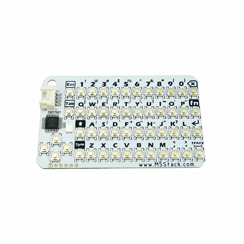 M5Stack Official CardKB v1.1 Mini 50-Key QWERTY Keyboard - ATMega8A MCU, I2C, RGB LED, Programmable for UIFlow