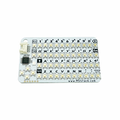 M5Stack Official CardKB v1.1 Mini 50-Key QWERTY Keyboard - ATMega8A MCU, I2C, RGB LED, Programmable for UIFlow