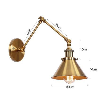 American Iron Art UFO Wall Lamp — Black Decorative Light for Bedroom, Bar & Restaurant