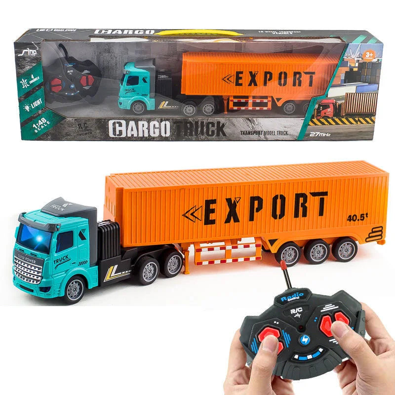 1/48 RC Heavy-Duty Semi-Trailer Truck – Remote Control Construction Dump Truck Toy for Boys Gift