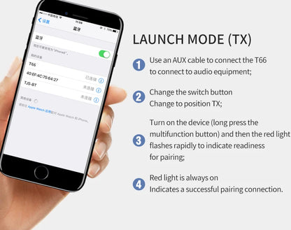 2 in 1 Bluetooth 5.4 Audio Receiver & Transmitter – HiFi Stereo Wireless Adapter with Mic & 3.5mm AUX for Car, Airplane, TV, PC, Speaker