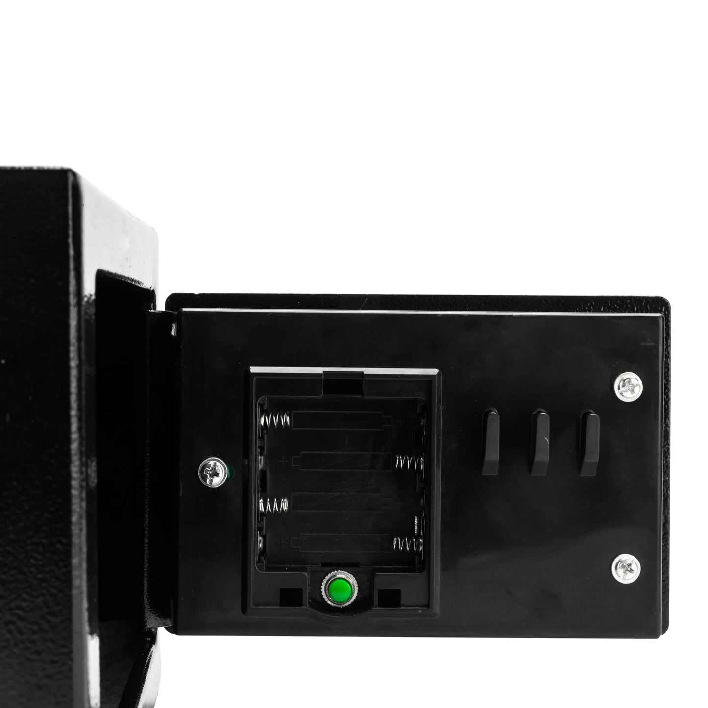 Mini Wall-Mount Electronic Code Safe — Metal Steel Security Box, Black 17EF