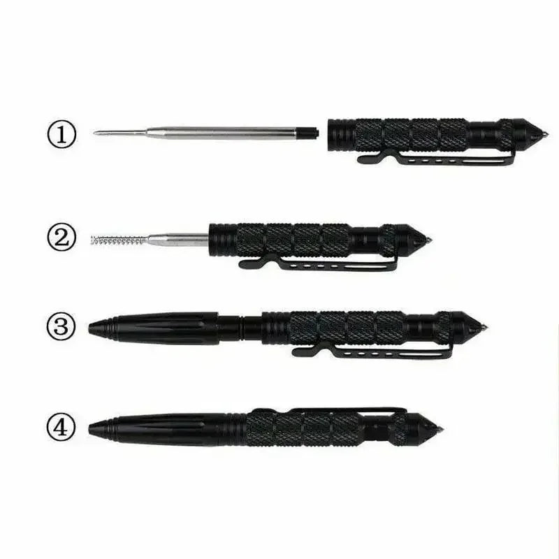 ZK20 Tactical Self-Defense Pen – Aluminum Anti-Slip Steel Glass Crusher, 1/4/8pcs Kit