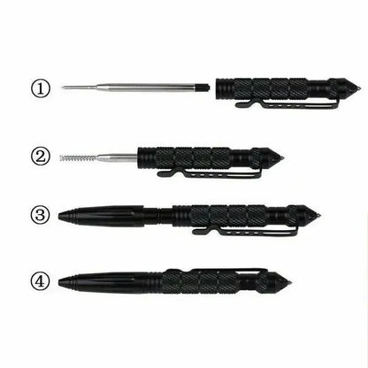 ZK20 Tactical Self-Defense Pen – Aluminum Anti-Slip Steel Glass Crusher, 1/4/8pcs Kit