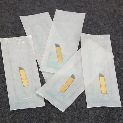 50pcs PCD Microblading Eyebrow Needles – F12/14/19 Tebori Blades for 3D Embroidery Manual Pen