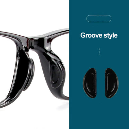 5 Pairs Anti-Slip Silicone Glasses Nose Pads - Soft Adhesive Nose Pads for Eyeglasses & Sunglasses (Black/White)