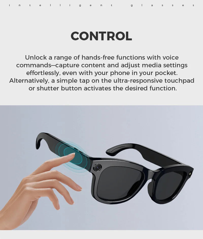Xiaomi AI Smart Glasses — 1080P HD Polarized Sunglasses with Camera, Video Recorder & Sports Surveillance DVR