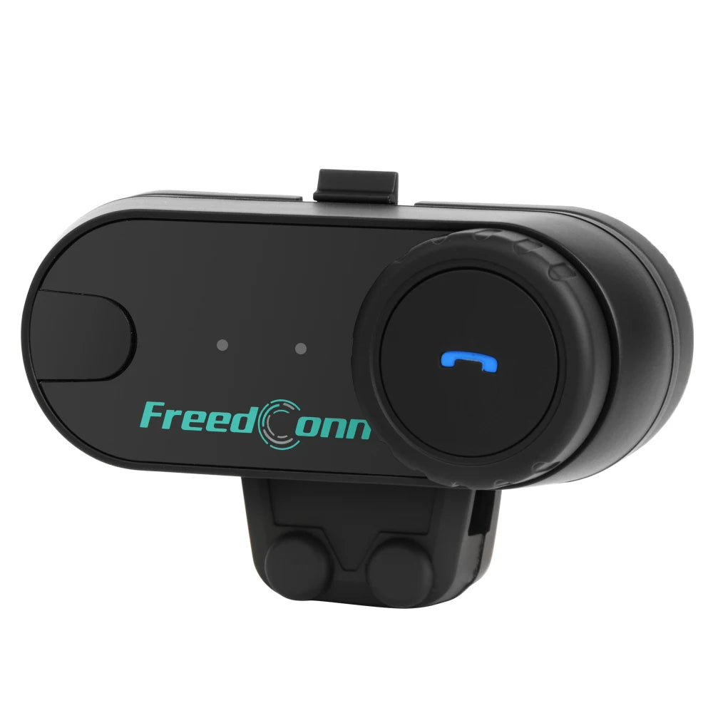 Freedconn T Com VB Motorcycle Helmet Bluetooth Headset — Wireless Stereo Intercom with Call, FM Music & Communication Sharing