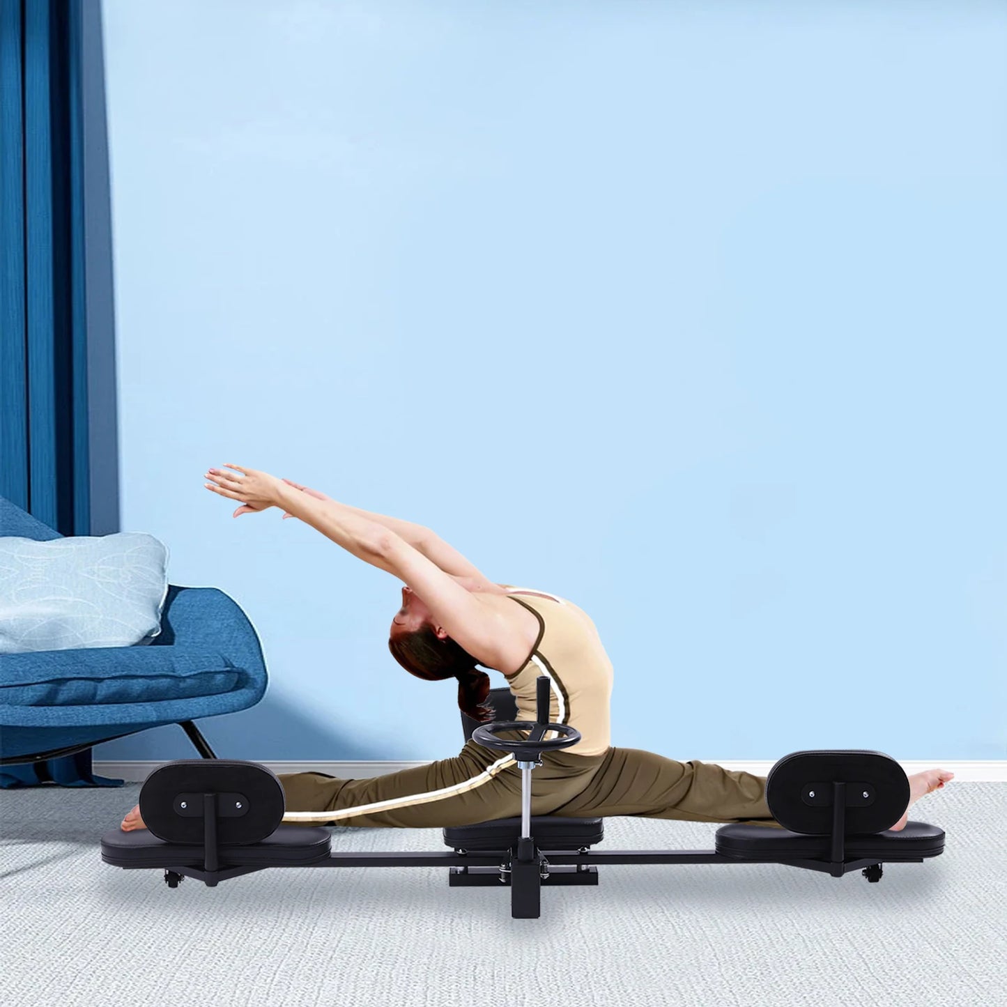 Heavy Duty Leg Stretcher Machine — Gymnastics, Yoga, MMA Flexibility & Home Gym Training Equipment