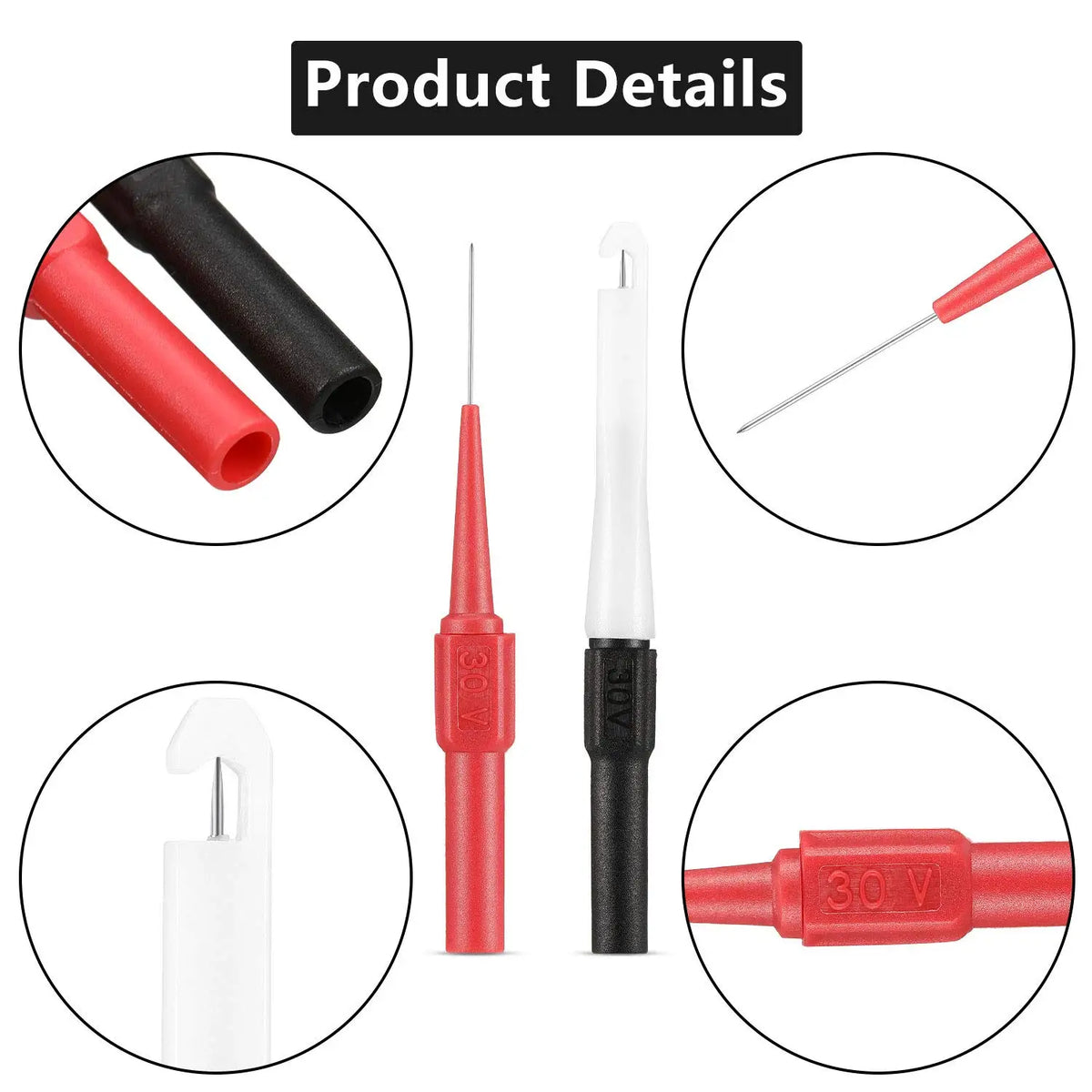 19-Piece Multimeter Test Set – Insulation Back Probes & Car Tester wit ...
