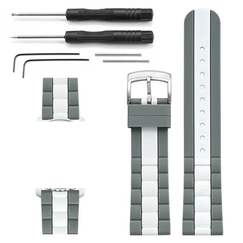 Strap for Swatch X Blancpain Five Oceans – High Tensile Sport Waterproof Silicone Watch Band, 22mm for Men & Women, Fifty Fathoms