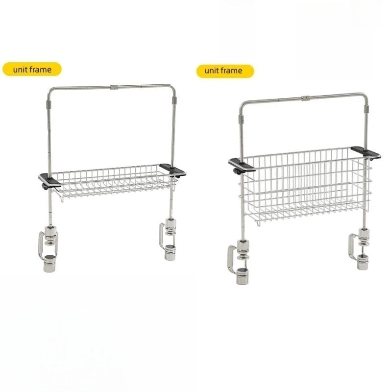 Portable Stainless Steel Light Pole Bracket — Outdoor IGT Table Supply and Desktop Mount Camping Table Accessory