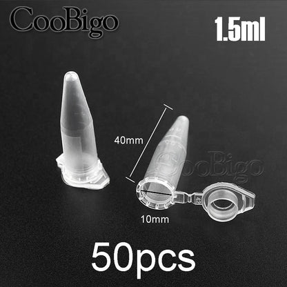 0.2-10ML Plastic Seed Storage Bottles — Transparent Centrifuge Tube Containers with Caps