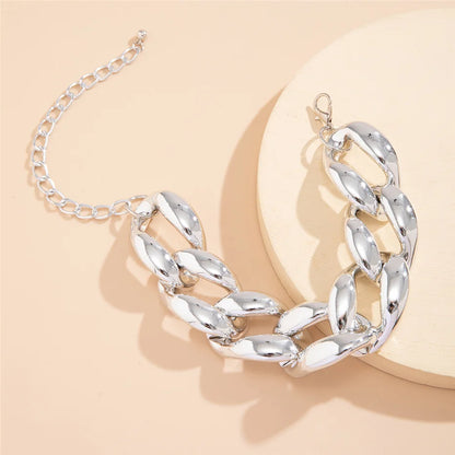 Exaggerated Plastic CCB Chunky Chain Necklace – Vintage Goth Twisted Lock, Thick Choker, Grunge Jewelry for Women & Men, Steampunk Style