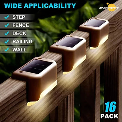 Waterproof Solar Deck Stair Lights: Outdoor LED Path Lighting for Garden Step Patio Fence
