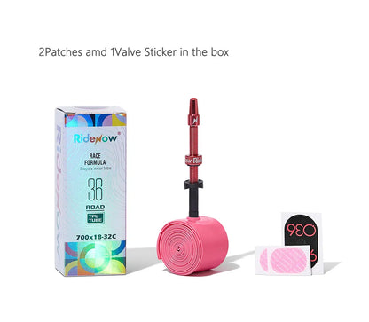 Ridenow Upgraded Metal Nozzle 700c TPU Inner Tube – 700x18-32c Road Bike Tube with Removable Valve Cores