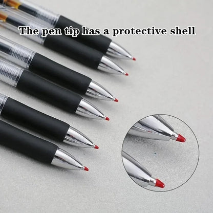 23pcs Retractable Ballpoint Pen Set - Large Capacity 0.5mm Black/Red/Blue Refill - Replaceable Stationery for School Supplies