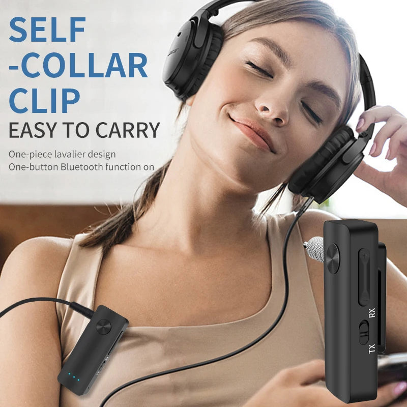 2 in 1 Bluetooth 5.4 Audio Receiver & Transmitter – HiFi Stereo Wireless Adapter with Mic & 3.5mm AUX for Car, Airplane, TV, PC, Speaker